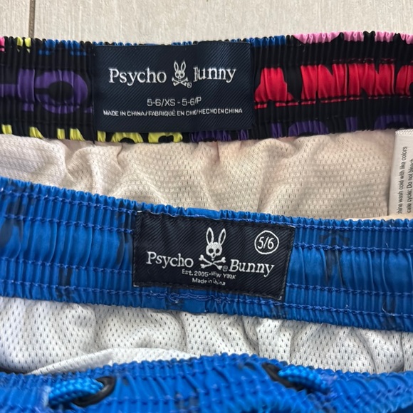 2 pair of Psycho Bunny boys swim short 5-6 - Picture 4 of 5